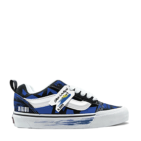 [ CUSTOM ] Knu Skool Geometric Abstract Black/Blue/White